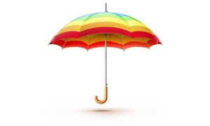 multi colored umbrella